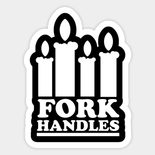 Fork Handles Four Candles Sticker